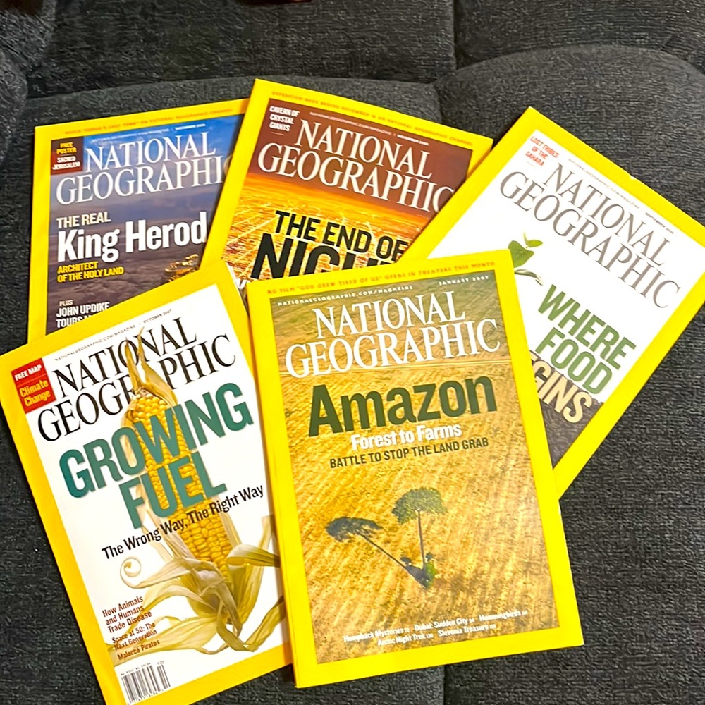 National Geographic 2007 & 2008 (LOT OF 5)